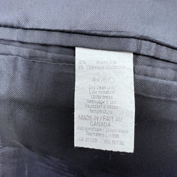 Lauren Ralph Lauren Blazer Men 42R Charcoal Gray Wool‎ Sport Coat Vintage 1998 - Picture 5 of 10